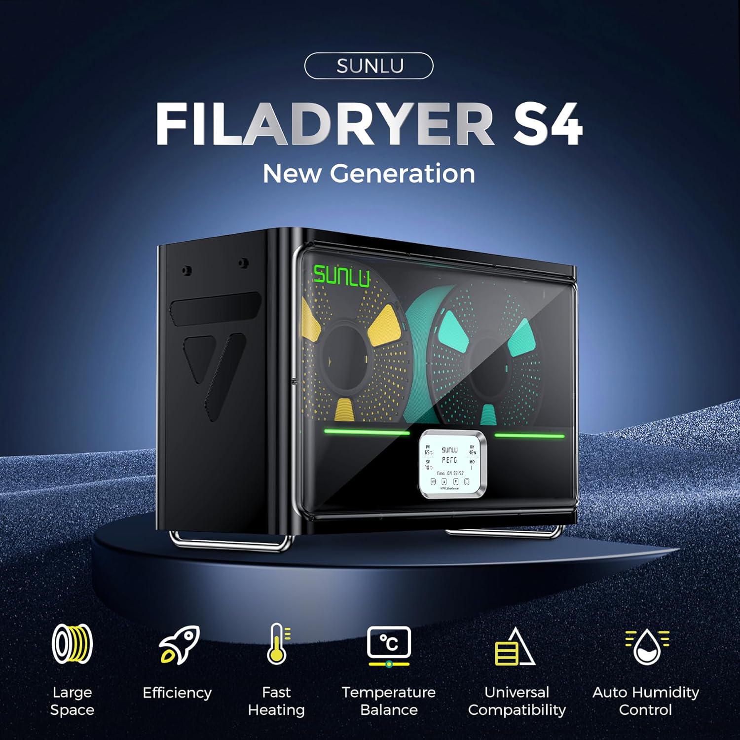 3D Printing Ptc - SUNLU S4 Filament Dryer Box 4
