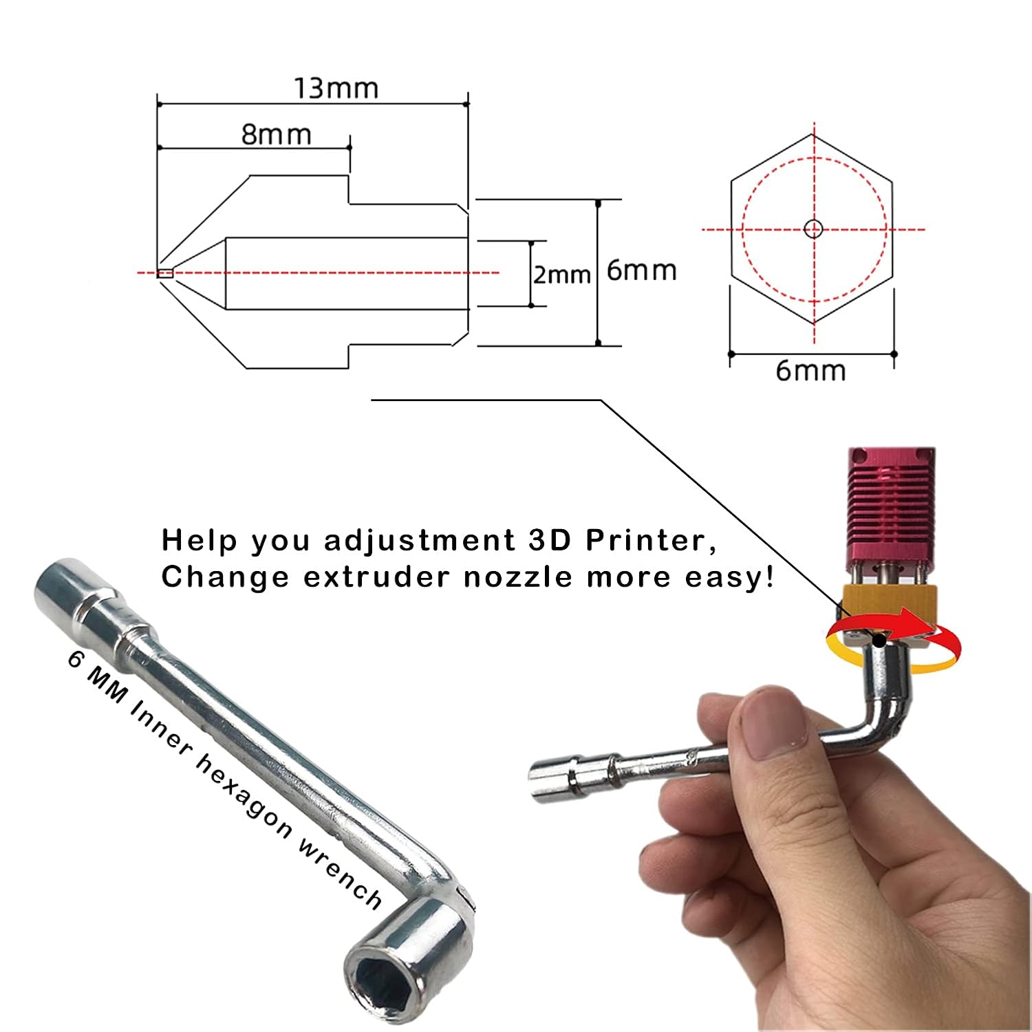 CREALITY 20 Pcs MK8 Brass Nozz - 3D Printing Creality 评论和价格