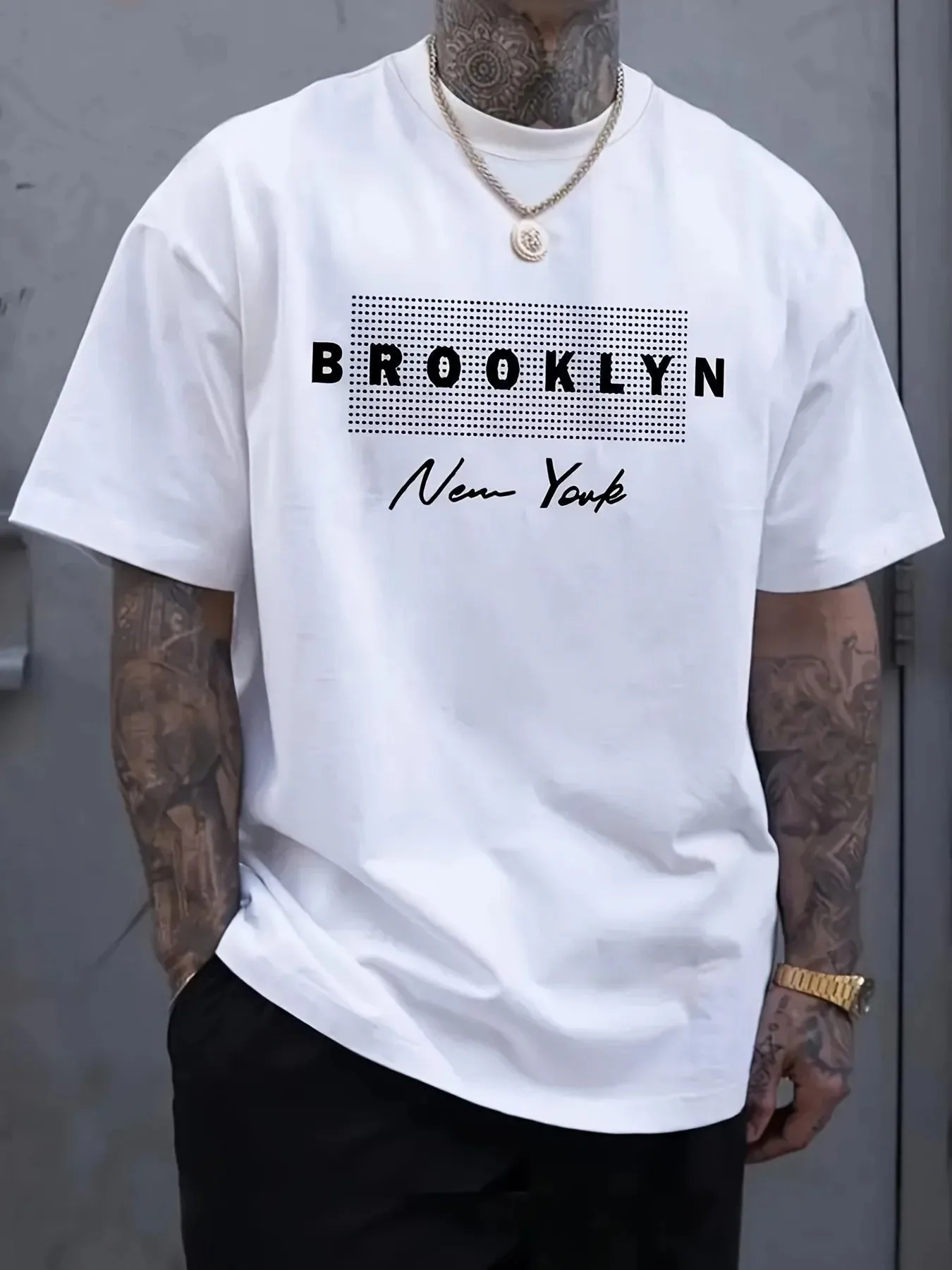 Men's New York Letter Printed  - 3D Printing York 评论和价格