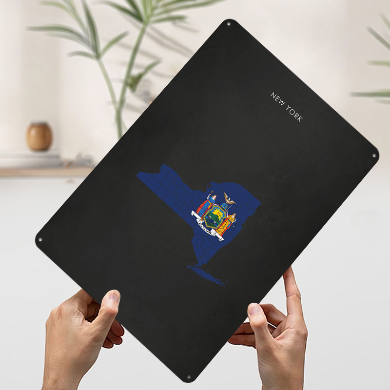 New York State Flag Map Poster - 3D Printing York 评论和价格