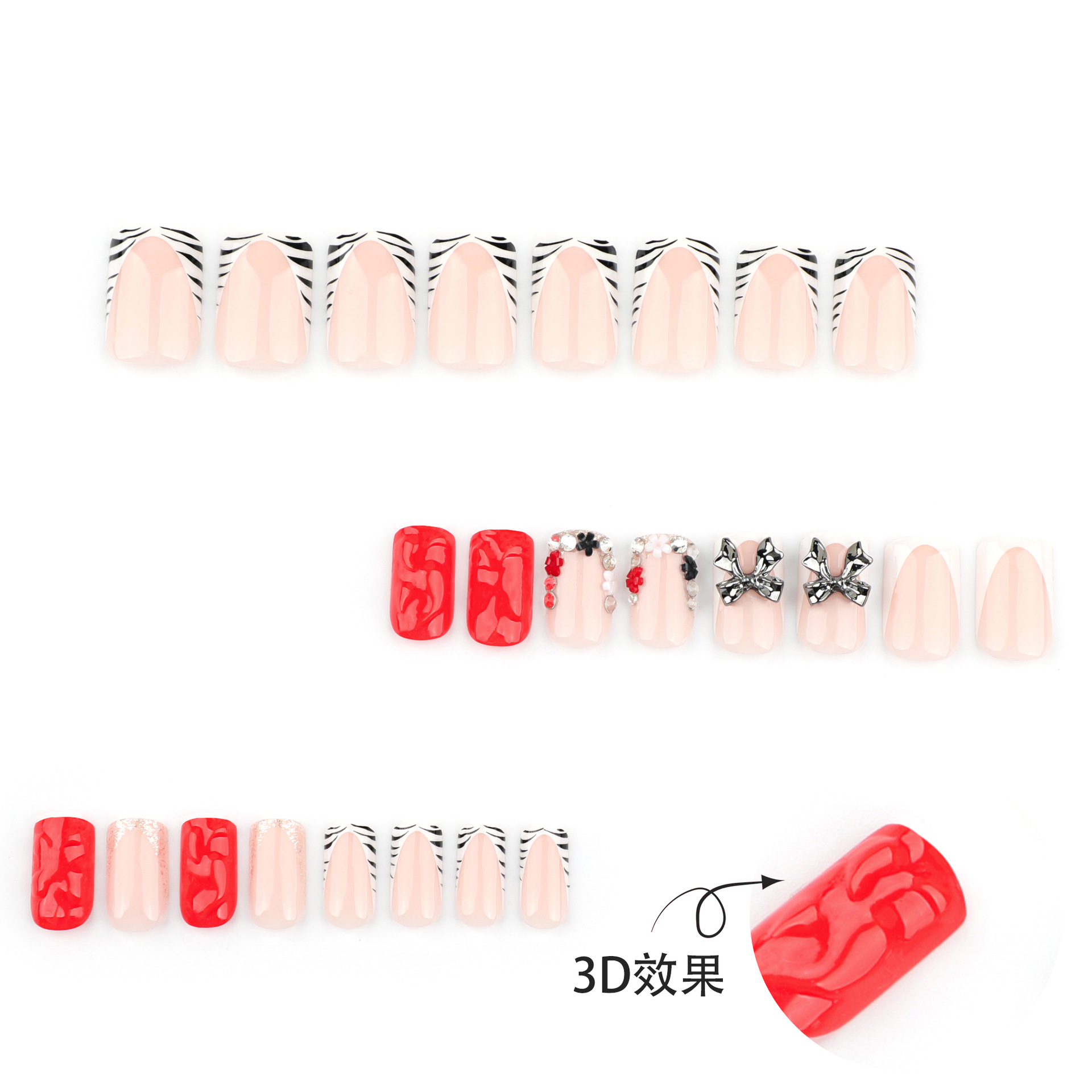 24pcs Zebra-print Frenxh Style - 3D Printing Ptc 评论和价格