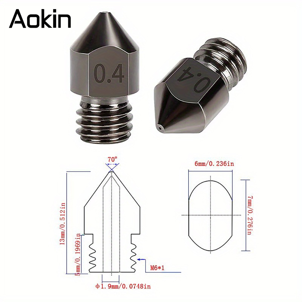 1/5/10PCS MK8 Nozzle Upgrade H - Nozzle 0.4Mm Hardened 评论和价格