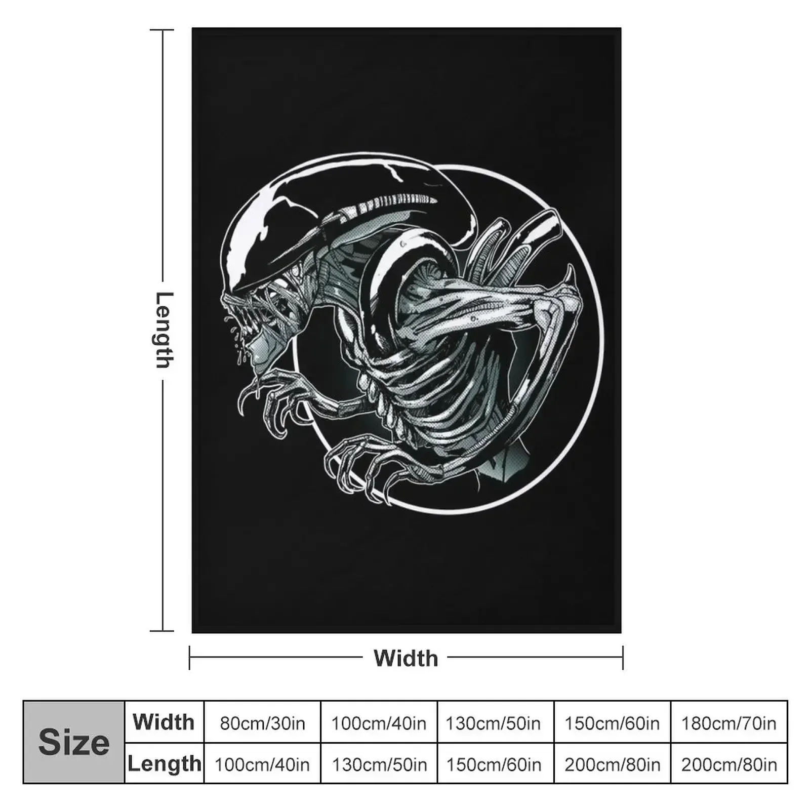 aliens xenomorph Throw Blanket - 3D Printing Xenomorph 评论和价格