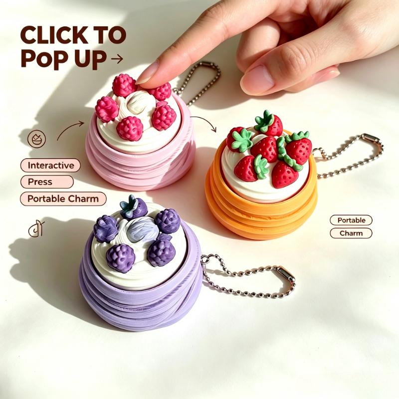Fidget Clicker Keychain Portab - 3D Printing Ptc 评论和价格