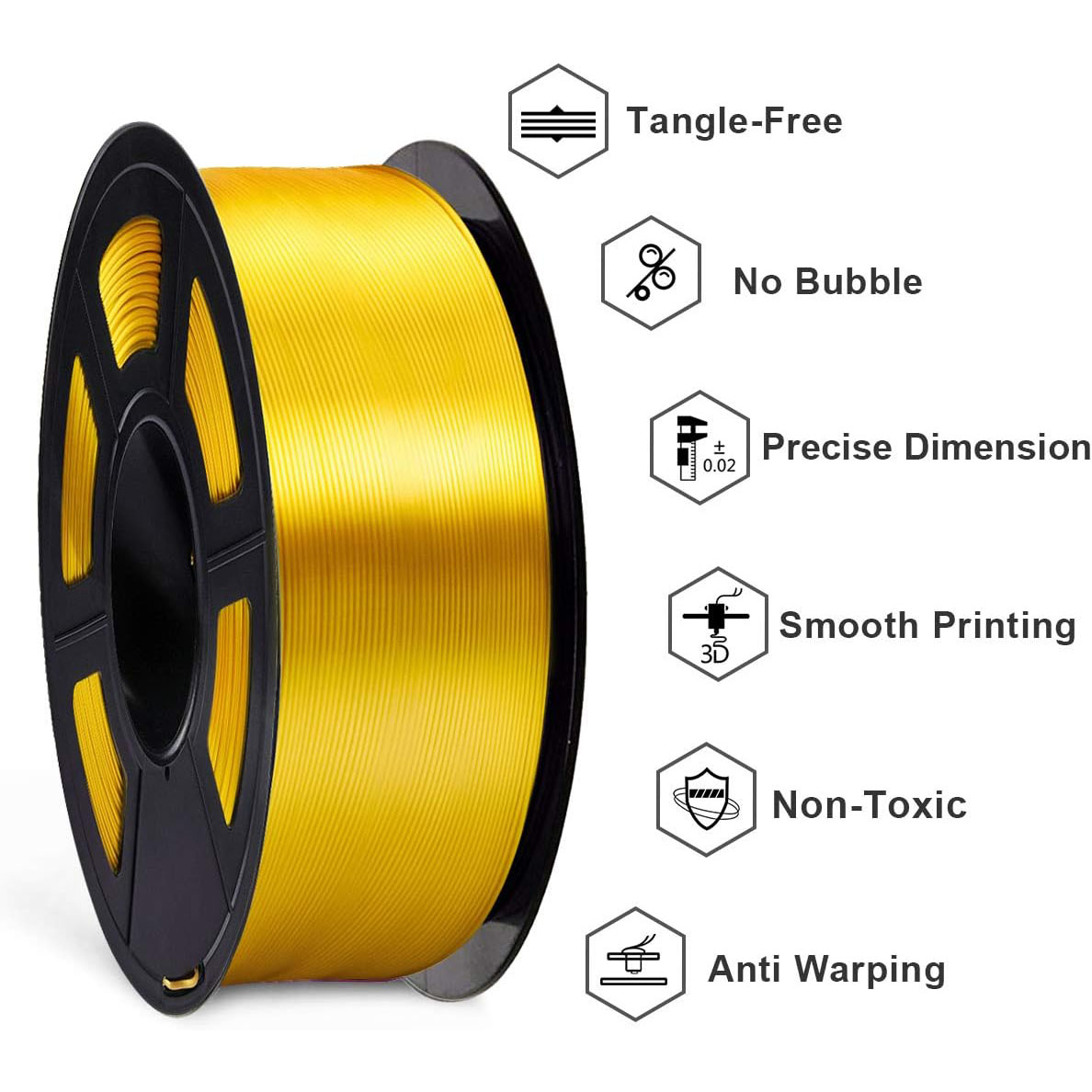 PLA Silk Gold 3D Print Filamen - 3D Printing Fdm 评论和价格